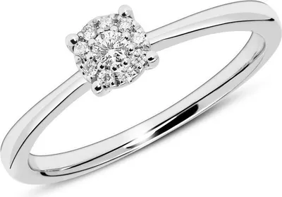 Produktbild von Ring aus 585er Weißgold Diamanten (Größe: 54mm)