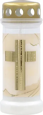 Image de Recharge Bolsius Gravelight NR6L, croix, 70 h, 170x65 mm, pour bougeoir funéraire, paraffine