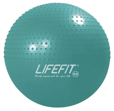 Obrázek produktu pro Gymnastický masážní míč LIFEFIT® MASSAGE BALL 55 cm, tyrkysový