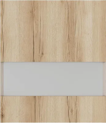 Produktbild von Optifit Hängeschrank mit Glastür Kaya290 BxTxH 50 x 34,6 x 57,6 cm wildeiche strukturiert matt zerlegt Anschlag reversib