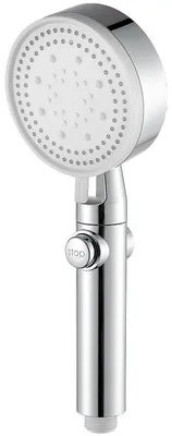 Produktbild von Duschkopf, Hochdruck-Handbrause, Hochdruckstrahl und Funktion, universeller Duschkopf, chrom