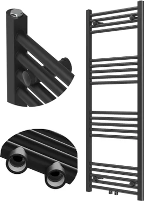 Obrázek produktu pro Granitan | Koupelnový radiátor Raven - 130x50 cm - Černý - Moderní design - Funkčnost a elegance