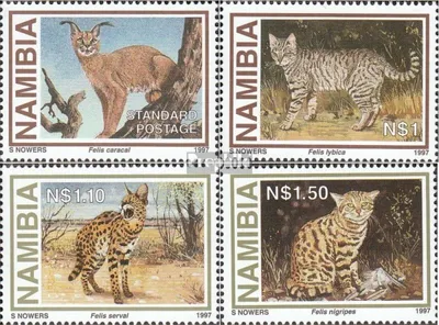 Produktbild von Briefmarken Namibia - Südwestafrika 1997 Mi 845-848 (kompl.Ausg.) postfrisch Kleine Raubtiere