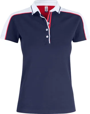 Produktbild von Polohemd für Damen, Modell Pittsford, aus Baumwolle mit Kontrastdetails