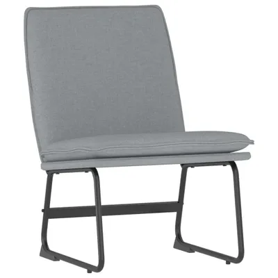Image de vidaXL Fauteuil lounge gris clair 52x75x76 cm Tissu