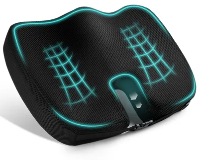 Produktbild von Ergonomisches Sitzkissen aus Memory-Schaum für Bürostühle, Rollstühle und Autositze.