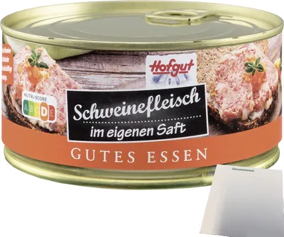 Produktbild von Hofgut Schweinefleisch (300g Dose) + usy Block