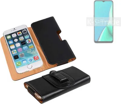 Produktbild von K-S-Trade Schützhülle Handyhülle kompatibel mit Oppo A9 2020 Holster Gürtel Tasche Schutzhülle Handy-Tasche Smartphone Case Seitentasche schwarz