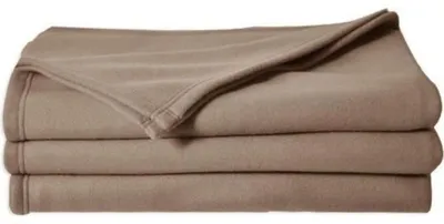 Produktbild von TOISON D'OR POLECO Fleece Blanket Cover Taupe 240 x 260 cm, 100% Polyester, uni