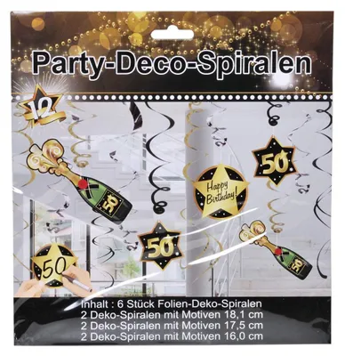 Immagine prodotto di Udo Schmidt 13033 - Spirali, set da 50 pezzi, 6 colori - Nero/Oro