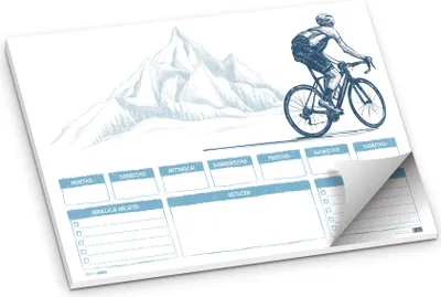 Produktbild von itenga Schreibtischunterlage Fahrrad DIN A2 50 Blatt