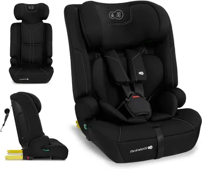 Produktbild von Autositz – Kindersitz – Sichere Fahrt – Isofix-Befestigung – 76-150 cm – Schwarz