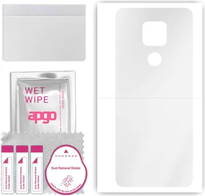 Produktbild von apgo Rückseite Schutzfolie, klar, kompatibel mit Motorola Moto G Play, Hinten Hydrogel-Displayschutzfolie mit Positionierhilfe, kratzfest, einfache Montage