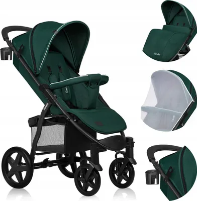 Produktbild von Kinderwagen Bis 22 Kg Mit Wartungsfreien Eva-Rädern, 3-Stufig Und Korb