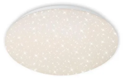 Image de BRILONER VERB Plafonnier LED moderne dimmable avec télécommande 28cm rond 15W 1300lm 3000 à 6000 K blanc chaud à froidReproduction étoilé blanc lampe plafond salon chambre