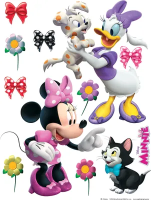 Produktbild von Disney Wandtattoo Minnie Maus & Daisy Duck Rosa, Rot und Lila - 600136 - 65 x 85 cm
