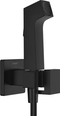 Immagine prodotto di hansgrohe Bidette Douchette à main 1jet E EcoSmart pour eau chaude, avec support de douche et flexibles de douche, 29233670, 29233670