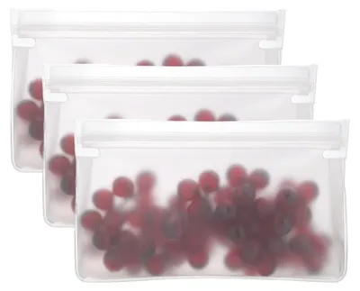 Zdjęcie produktu dla 3 sztuki wielokrotnego użytku, zamykane na zamek, pojemniki do przechowywania żywności, zapobiegające wyciekom