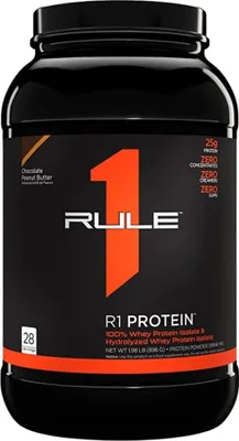 Produktbild von Rule1 R1 Protein Whey Isolate (2lbs) Chocolate Peanut Butter - Eiweiße - Molkenprotein-Isolat
