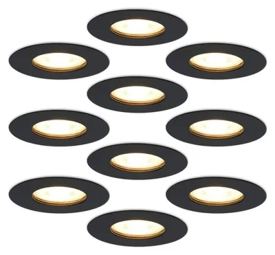 Produktbild von hoftronic LED Einbaustrahler 4,5W 345lm 2700K Dimmbar IP65 Schwarz GU10