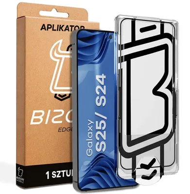 Produktbild von Gehärtetes Glas mit Applikationsrahme für Galaxy S25 / S24, Bizon Glass Aplikator Edge, 1 Set