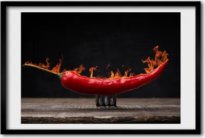 Produktbild von Bild 60x40 MDF-Rahmen, Wandkunst Chili-Pfeffer