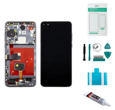 Produktbild von Huawei P40 Display (mit Rahmen) schwarz - Set