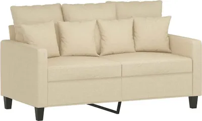 Produktbild von vidaXL 2-Sitzer-Sofa Creme 120 cm Stoff