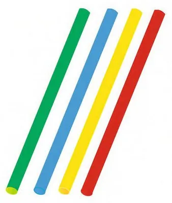 Produktbild von 250x Trinkhalme Strohhalme Kunststoff PP Mehrweg bunt gemischt 240 mm Ø 8 mm