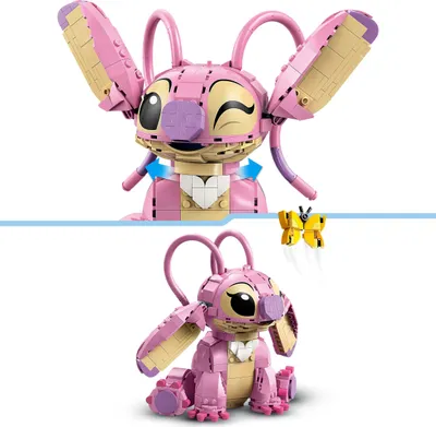 Produktbild von LEGO | Disney Angel - Lilo & Stitch Spielzeug - Spielset zum Bauen mit 3 Herzballons & 1 Schmetterling – Kreative Deko - Geschenk für Mädchen, Jungen ab 9 Jahre und erwachsene Fans – 43257