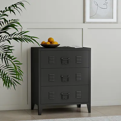 Produktbild von Metallschrank 'Hämeenlinna' 60x40x72cm Schwarz
