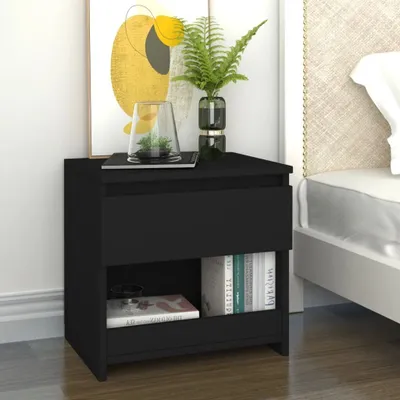 Produktbild von "Winterschlussverkauf "2er Set Nachttisch Modernes - Nightstand/Nachtschrank für Schlafzimmer - Schwarz 40x30x39 cm Holzwerkstoff NeuMöbel 3713398