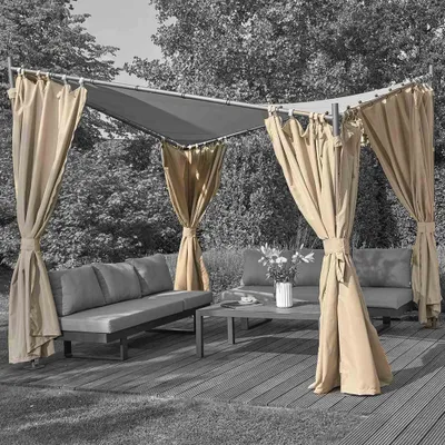 Produktbild von Siena Garden Seitenteile zu Pavillon Berlino 3x3 m, grau
