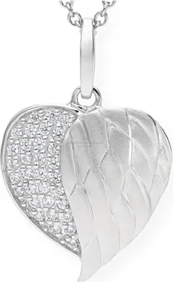 Produktbild von JuwelmaLux Anhänger 925/000 Sterling Silber Flügelherz mit Zirkonia JL20-02-0403