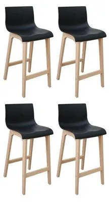 Image de Lot de tabourets de bar en chêne 65cm TANNA