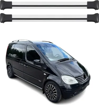 Image de OMAC Barres de toit en aluminium pour Mercedes Vaneo W414 2001-2005 Gris 2x