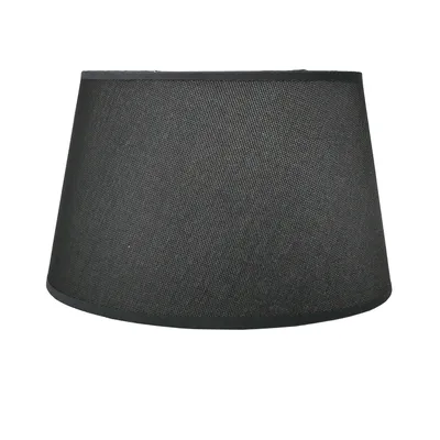 Produktbild von Lampenschirm für E14|E27 Fassungen Schwarz Leinenoptik 19 cm  Polyester/Baumwolle