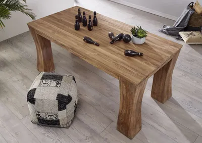 Produktbild von MASSIVMOEBEL24 Esstisch TEAK 200x100x78 natur unbehandelt BASSANO #107