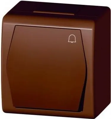 Produktbild von IP44 Braun HERMES 2 Taster Klingel 1005-20