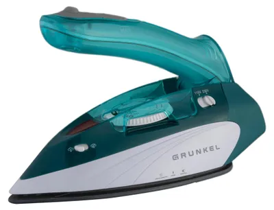 Imagen del producto de Grunkel PLV-900, plancha de vapor, superficie antiadherente, 1,9 m, blanca, azul, 0,075 l, plástico, acero inoxidable