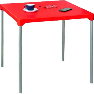 Immagine prodotto di Brownstown - Tavolo da Esterno, 75x75x72h cm Rosso, 4 Posti  Italy