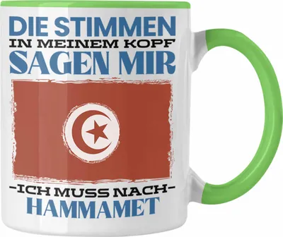 Produktbild von Trendation - Hammamet Tasse Urlaub Heimat Geschenk Spruch Tunesien Geschenkidee (Grün)