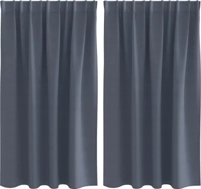 Produktbild von vidaXL Verdunkelungs-Vorhänge mit Ringen 2 Stk. Anthrazit 140 x 140 cm