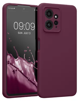 Produktbild von kwmobile Hülle kompatibel mit Xiaomi Redmi Note 12 (4G) - Hülle Silikon gummiert - Handyhülle - Handy Case in Bordeaux Violett
