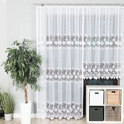 Produktbild von DEMETRIA - Fertiggardine aus Jacquard mit geradem Saum - 200x250 cm - weiß