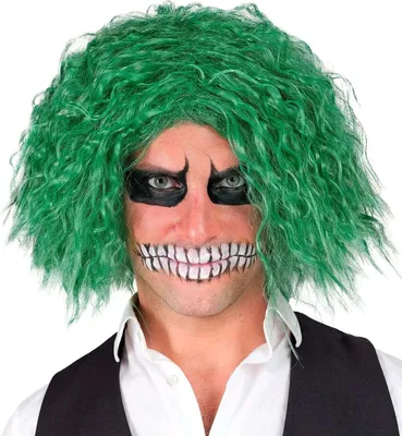 Immagine prodotto di Parrucca da uomo per Halloween, modello "Killerclown", colore verde