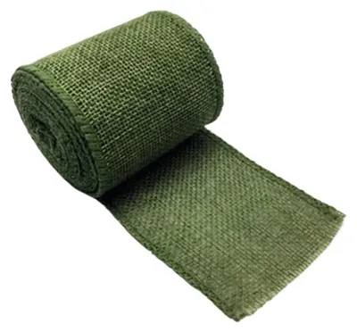 Productafbeelding van Jute Lint met Draad - 3 Meter Olijfgroen