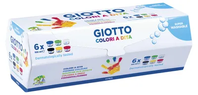 Produktbild von GIOTTO 534100 Fingerfarbe, 6 x 100 ml