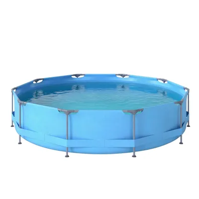 Produktbild von COSTWAY Pool-Set mit Filterpumpe, 360 x 360 cm, Aufstellpool rund, Swimmingpool Komplettset groß, Swimming Pool für Garten