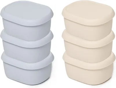 Produktbild von 6 Stück 200ml Silikon Aufbewahrungsboxen mit Deckel, auslaufsicher